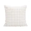 Pillow Case SEIKANO Square Plaid Fur Cushion Cover 45x45cm Solid Color Decorative Pillowcases Soft Living Room Home Decor