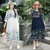 Casual Dresses Polyester Cotton Thin Soft Holiday Travel Dress Print Floral Loose Summer Women Prairie Chic Midi Beach Style