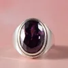 Wedding Rings BOCAI Real s925 Sterling Silver Jewelry Korean Faceted Zircon Amethyst Fashion Simple Woman Ring 230922