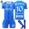 2324 Saudi League Riyadh Crescent Jersey No. 10 Neymar Soccer Jersey Set Adults Kids