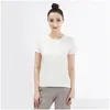 Yoga Outfit Vrouwen Fitness T-shirt Nieuwe Stijl Sport Tops Gym Korte Mouw Top Mesh Sportkleding Drop Levering Buiten benodigdheden Dhwsa