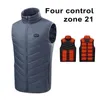 Men's Vests Durable Tear-resistant Vest Winter Usb Jacket For Men Women Windproof Electric Waistcoat Coat With 21 Heating Areas Stand