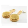 spazzole da bagno spugne scrubber pelle secca spazzola per il corpo con manico corto in legno setole di cinghiale doccia scrubber esfoliante masr sn4189 dh2sh