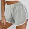 Women's Shorts Women Summer High Elastic Lace Up Drawstring Wide Leg Sweat Short Fitness Running Loose Casual Large Sports Pants