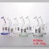 Leverera H20cm Peking Opera Series Rökning Dab Rig Glass/Dab Rig Water Bong med 6 olika utskrifter
