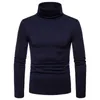 Męskie swetry swobodny moda podstawowa Slim Fit Turtleck Pullover Męska koszulka z długim rękawem 230921