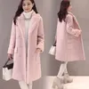 Kobiety futra sztuczna zima moda Wysokiej jakości płaszcz królika aksamitna Płaszcz Długa żeńska luźna gęsta ciepła norek misia 230922