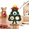 Christmas Decorations Gift Tree Small Ornament Mini Painted Desktop Wooden Card Year For Home Drop Delivery Garden Festive Party Supp Dhlsm