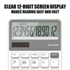 Calculators Deli 12-digit Electronic Calculator Home Office Desktop Calculator Student Supplies Financial Tools Coin Cell Solar Calculator 230922