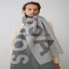 Schals Werbebrief Schal Original Autumnwinter Nordic Designer Home Wolle gewebt Geschenk x0922
