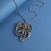 ペンダントネックレスCthulhu Mythos Octopus Sea Monster Personality Men S Punk Hip Hop Necklace Vintage Great Old Ones Jewelry 230921