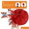 Bandanas Butterfly Cocktail Hat Fascinator Hats Women Womens Fascinators Tea Party Headband Drop Delivery Fashion Accessories Scarves Dhnsf