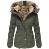 Vrouwen Trenchcoats 2023 Winter Warme Jas Revers Knop Lange Jassen Dames Effen Rits Overjas Big Size 5XL