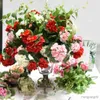 Christmas Decorations Outdoor Artificial Red Azalea Flowers Bushes High Quality Resistant Flowers Home Decor For Garden R230922