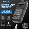 Walkie talkie abbree ar-730 6 band amatör skinka tvåvägs radio 256ch luftband walkie talkie noaa vox usb sos lcd color polis skanner luftfart hkd230922