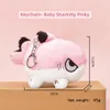 Plush Keychains Cute Cartoon Plush Toy Keychain Baby Pink Sharkitty Keychain Kawaii Plush Key Ring Ladies Student Bags Luggage Pendant 230921