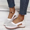 S Zomer platte vrouwen kleden ronde teen retro knop sandalen comfy mary jane comfortabele schoenen voor plus size dre sandaal 7577 schoen plu