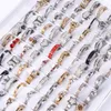 Anneaux de mariage 20pcs / lot Mode Coloré Cristal En Acier Inoxydable Coeur Amour Pour Les Femmes Mix Style Bijoux 230922