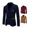 Herrenanzüge Frühling Cord Langarm Blazer Jacken für Männer Kleidung 2023 Business Casual Slim Fit Anzug Mäntel Gentleman Blazer