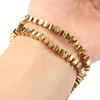 Perline ritenzione del colore Pietra naturale ematite dorata all'ingrosso per creazione di gioielli Bracciale fai da te con perline 15 '' minerale