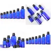 Packaging Bottles Wholesale 2021 Cobalt Blue Glass Euro Dropper 5Ml 10Ml 15Ml 20Ml 30Ml 50Ml 100Ml Cosmetic Essential Oil On Drop De Dhyoi