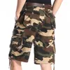 Pantaloncini da uomo Summer Cargo Men Camouflage Combat Casual Cotton Multi-Pocket Baggy Streetwear HipHop Tattico militare da lavoro