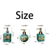 Liquid Soap Dispenser Chinese Painted Ceramic Foam Soap Dispenser Creativity Flower Illustration Shampoo Bottle Home Bathroom Decoration Accessories 230921