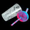 Plastic Cup water pipe silicone smoking oil tobacco bong fast freezing wax Rigs herb bubbler ZZ