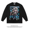 2022 Autumn/winter Kuri Printed Long Sleeve T-shirt Early Autumn Unisex Underlay Loose Washed Old Toprdqu