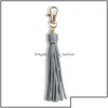 Chaveiros de jóias PU Couro Tassel Metal Chave Titular com Lagosta Giratória Charme para Bolsa Telefone Carro Entrega 2021 Fas Party Mesmo Dhibd