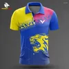 Men's Polos 2023 Customize Summer Badminton Shirts Sport Short-sleeved Polo Table Tennis Tshirt Running Men T-shirt