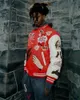 Giacche da uomo Saint Michael Ball Star Stesso rosso ricamato patch giacca da baseball americano casual High Street Fashion Brand Coat 230922