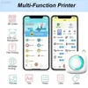 Printers mini pocket printer portable thermal printer machine wireless bt connection 203dpi for picture label diy handcraft list L230921 L230923