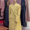 Costumes pour femmes Corée Celebrity Chic Haut de gamme Style Tempérament Double Boutonnage Costume Manteau Femmes Blazers Mode Lâche et Slim Trench Long