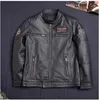 Mens Leather Faux Biker Moto Asian Size Mens kvalitet äkta läderjacka Slim Natural Cowhide Coatcasaco de Couro Cool 230921