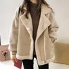 Womens Fur Faux Women Winter Suede Jackets Coat Thicken Warm Lambs Wool Teddy Coats Ladies Loose Outwear Tops Woman Jacket Plush 230922