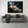 Canvas Poster Jesus Look into the Endless Sky Hd Picture Print Painting for Living Room Wall Decor