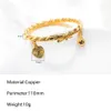 Europe and America Baby Lovely Bangles Yellow Gold Plated Bells Baby Bracelet Bangles for Babies Kids Children Nice Gift254o