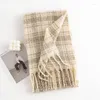 Foulards Automne Hiver Plaid Style Écharpe Femmes Élégant Casual Châle Mode Chaud Protection Du Cou Pashmina