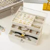 Pudełka biżuterii 1PCS Pudełko przeciwutleniaczowe przenośne wielowarstwowe kolczyki o dużej pojemności kolczyki