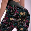 Leggings da donna Ditsy Floral Sexy Rosa Giallo Allenamento Yoga Pantaloni Collant sportivi elastici a vita alta Leggins grafici retrò da donna