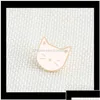 ジュエリーピン漫画かわいい猫エナメルブローチピンバッジ装飾スタイルの女性ギフトT353ドロップ配信XS4OMパーティーE DH6A0