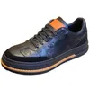 Zapatillas Zapatos casuales de lujo para hombres Zapatos de diseño de flores viejas Zapatos de skate con cordones Zapatos de plataforma de cuero genuino Zapatos de marca con letras para exteriores Zapatos antideslizantes nuevos de moda