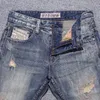 Mens jeans primavera e outono clássico moda cor sólida rasgado pequeno pé calças casuais conforto elástico de alta qualidade 230922