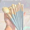 Makeup Brushes 10 Portable Soft-Bristled Morandi Color Brush Set Novice Nybörjare Avancerade Full Of Tools 230922