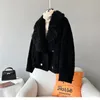 Womens Fur Faux får Shearling Warm Jacket Coats Lady Girl Lamb Wool Short Casual Overcoat Top JT3359 230922