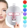 Luci colorate a fotoni Ringiovanimento fotonico a led Maschera facciale a led wireless Maschera per il viso con terapia della luce a 7 colori Trattamento antietà per l'acne Ringiovanimento della pelle Sbiancamento del viso