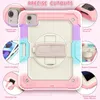 Силиконовый чехол Rainbow Heavy Duty Kids Armor для iPad 10,2 Air4 10,9 Pro 11 Air 5 2, устойчивый к падениям чехол для планшета с подставкой + защитная пленка для экрана из ПЭТ S, держатель для карандашей, плечевые ремни