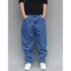 Jeans da uomo Harem alla moda Pantaloni di jeans casual da uomo Pantaloni stile street hip-hop in cotone Moda coreana Abiti larghi larghi