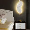 Vägglampa modernt led inomhus belysning badrum fjäderform lyser ljus fixtur vardagsrum korridor sovrum dekoration